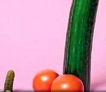 маленький и увеличенный член на примере овощей